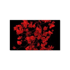 Dark Red Flower Sticker 10 Pack (rectangle) by dflcprints