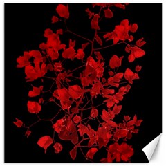 Dark Red Flower Canvas 12  X 12  (unframed) by dflcprints