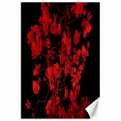 Dark Red Flower Canvas 20  X 30  (unframed) by dflcprints