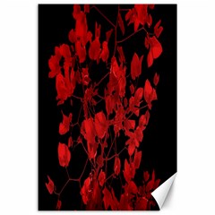 Dark Red Flower Canvas 24  X 36  (unframed) by dflcprints