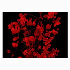 Dark Red Flower Glasses Cloth (large) by dflcprints