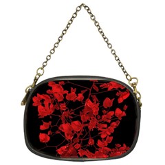 Dark Red Flower Chain Purse (two Sided) 