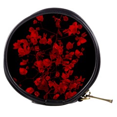 Dark Red Flower Mini Makeup Case by dflcprints