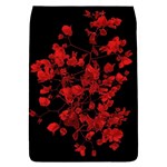 Dark Red Flower Removable Flap Cover (Large) Front