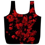 Dark Red Flower Reusable Bag (XL) Front