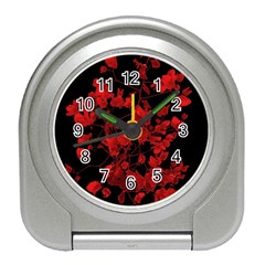 Dark Red Flower Desk Alarm Clock