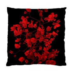 Dark Red Flower Cushion Case (single Sided)  by dflcprints