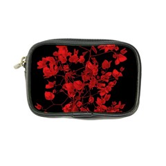 Dark Red Flower Coin Purse by dflcprints