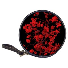 Dark Red Flower Cd Wallet