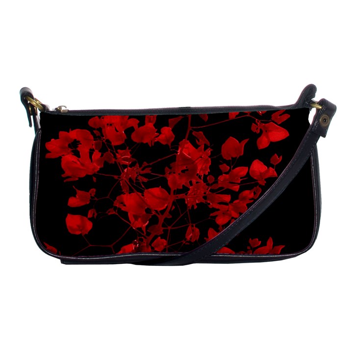 Dark Red Flower Evening Bag