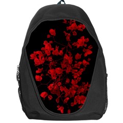 Dark Red Flower Backpack Bag