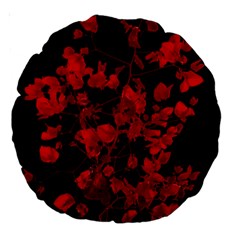 Dark Red Flower Large 18  Premium Round Cushion  by dflcprints