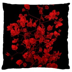 Dark Red Flower Standard Flano Cushion Case (two Sides) by dflcprints