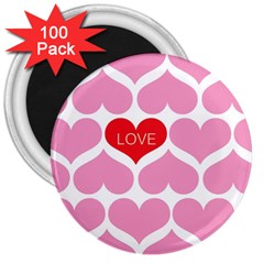 One Love 3  Button Magnet (100 Pack) by Kathrinlegg