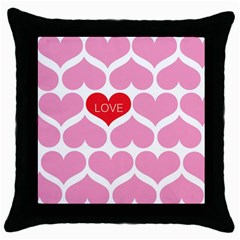 One Love Black Throw Pillow Case