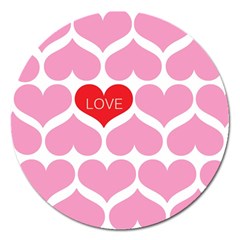 One Love Magnet 5  (round) by Kathrinlegg