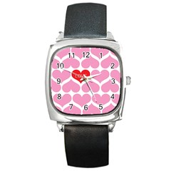 One Love Square Leather Watch by Kathrinlegg