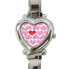 One Love Heart Italian Charm Watch 