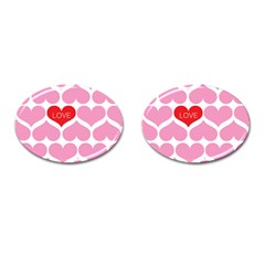 One Love Cufflinks (oval) by Kathrinlegg