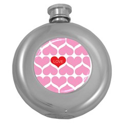 One Love Hip Flask (round) by Kathrinlegg