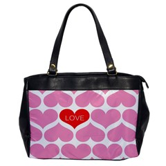 One Love Oversize Office Handbag (one Side) by Kathrinlegg