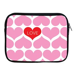 One Love Apple Ipad Zippered Sleeve by Kathrinlegg