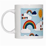 Be Happy Repeat White Coffee Mug Left