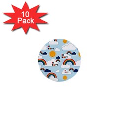 Be Happy Repeat 1  Mini Button (10 Pack)