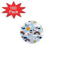 Be Happy Repeat 1  Mini Button Magnet (100 Pack) by Kathrinlegg