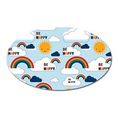 Be Happy Repeat Magnet (oval)