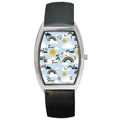 Be Happy Repeat Tonneau Leather Watch