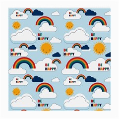 Be Happy Repeat Glasses Cloth (medium, Two Sided) by Kathrinlegg