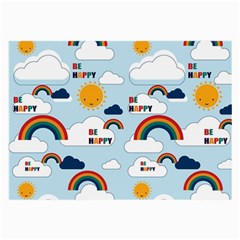 Be Happy Repeat Glasses Cloth (large, Two Sided) by Kathrinlegg