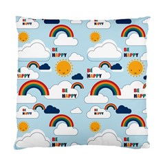 Be Happy Repeat Cushion Case (two Sided) 