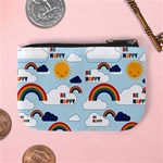 Be Happy Repeat Coin Change Purse Back