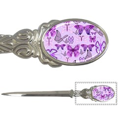 Purple Awareness Butterflies Letter Opener by FunWithFibro