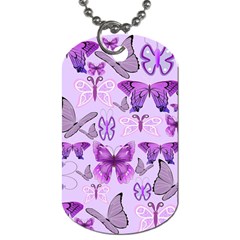 Purple Awareness Butterflies Dog Tag (two-sided) 