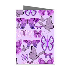 Purple Awareness Butterflies Mini Greeting Card (8 Pack)