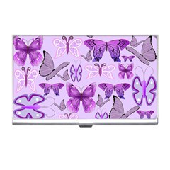 Purple Awareness Butterflies Business Card Holder