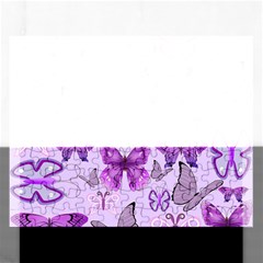 Purple Awareness Butterflies Jigsaw Puzzle (rectangle) by FunWithFibro