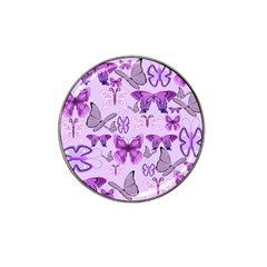 Purple Awareness Butterflies Golf Ball Marker (for Hat Clip) by FunWithFibro