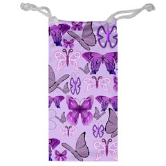 Purple Awareness Butterflies Jewelry Bag by FunWithFibro