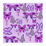 Purple Awareness Butterflies Glasses Cloth (Medium, Two Sided) Front