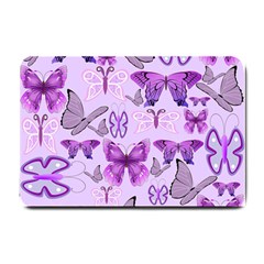 Purple Awareness Butterflies Small Door Mat by FunWithFibro