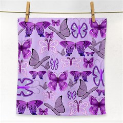 Purple Awareness Butterflies Face Towel