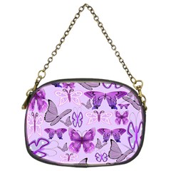 Purple Awareness Butterflies Chain Purse (two Sided) 