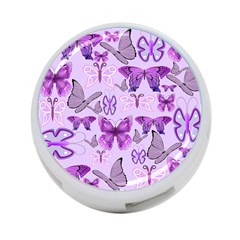 Purple Awareness Butterflies 4-port Usb Hub (one Side) by FunWithFibro