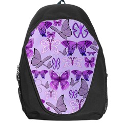 Purple Awareness Butterflies Backpack Bag