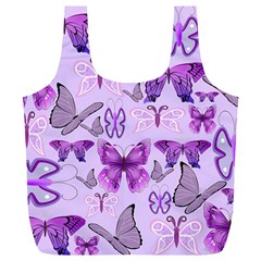 Purple Awareness Butterflies Reusable Bag (xl)