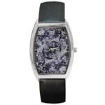 Nature Collage Print  Tonneau Leather Watch Front